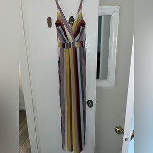 Striped body suit
